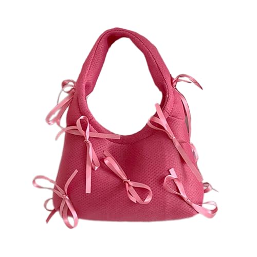 GKYQVE Mode Frauen Süße Mädchen Polyester Feste Farbe Clutchs Handtasche Bowknot Dekorationen Kleine Geldbeutel Für Lässige Einkaufen Vintage Polyester Handtasche Geldbörse von GKYQVE
