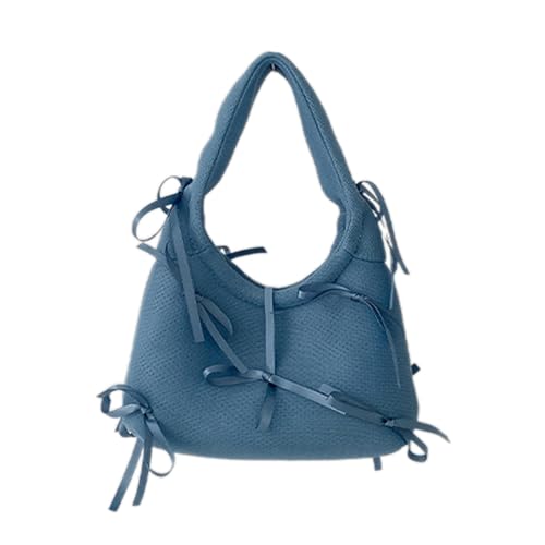GKYQVE Mode Frauen Süße Mädchen Polyester Feste Farbe Clutchs Handtasche Bowknot Dekorationen Kleine Geldbeutel Für Lässige Einkaufen Vintage Polyester Handtasche Geldbörse von GKYQVE