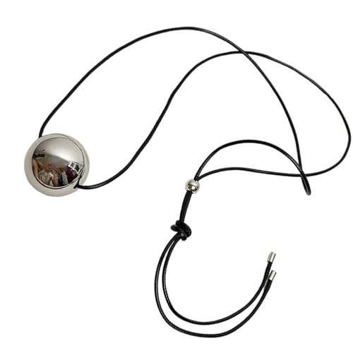 GKYQVE Mode Geometrische Runde Anhänger Halskette Langes Seil Mode Neckschmuck Für Frauen Trendy Accessoires Alltag von GKYQVE