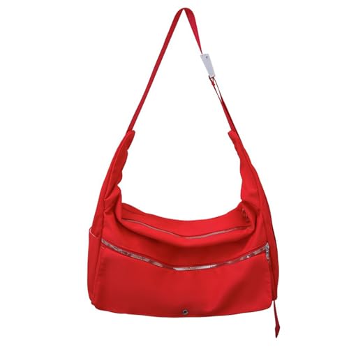 GKYQVE Mode Große Kapazität Crossbody Tasche Feste Farbe Nylon Frachtschulter Mit Reißverschluss Für Männer Und Frauen Nylon Schulter von GKYQVE