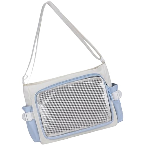 GKYQVE Mode Itabag Student Nylon Umhängetaschen Ästhetische Crossbody Geldbörse Pin Handtasche Für Frau Mode Enthusiast Japanisch Klare Tasche von GKYQVE