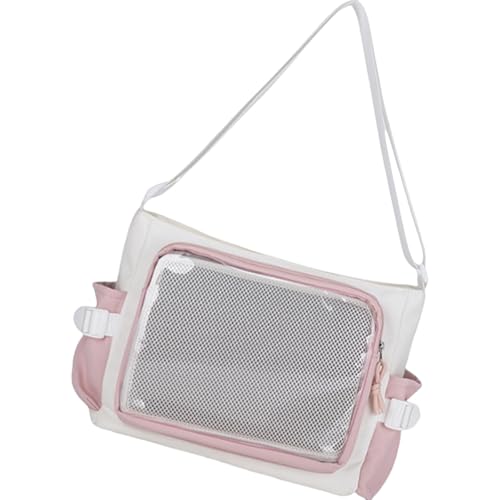 GKYQVE Mode Itabag Student Nylon Umhängetaschen Ästhetische Crossbody Geldbörse Pin Handtasche Für Frau Mode Enthusiast Japanisch Klare Tasche von GKYQVE