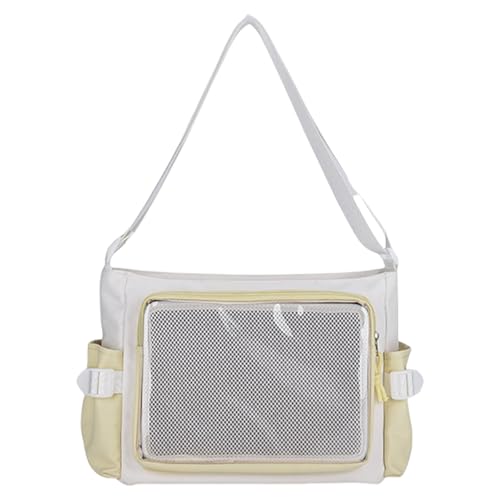 GKYQVE Mode Itabag Student Nylon Umhängetaschen Ästhetische Crossbody Geldbörse Pin Handtasche Für Frau Mode Enthusiast Japanisch Klare Tasche von GKYQVE
