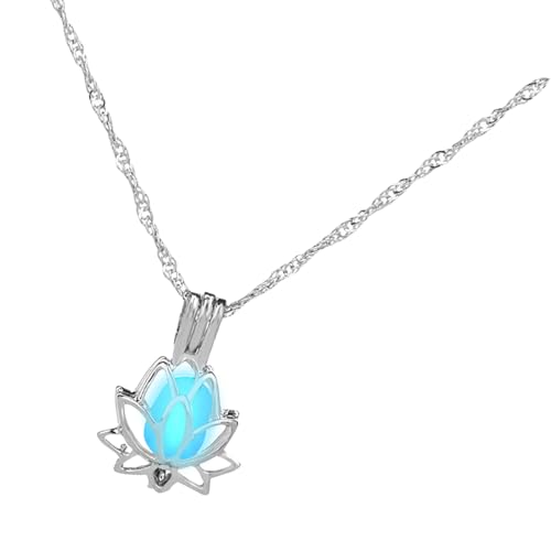 GKYQVE Mode Lotusse Halskette Einzigartiger Nackenschmuck Elegante Abend Accessoire Legierungstextur Geeignet Die Für Die Outfits Mystical Charm Halskette Passt von GKYQVE