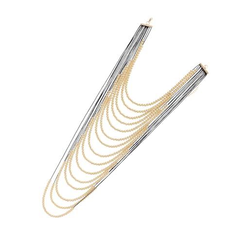 GKYQVE Mode Multi Stränge Halskette Verstellbare Länge Schlüsselbeinkette Ethnische Stile Chokerschmuck Für Partys Und Veranstaltung Farbenfrohe Halskette von GKYQVE