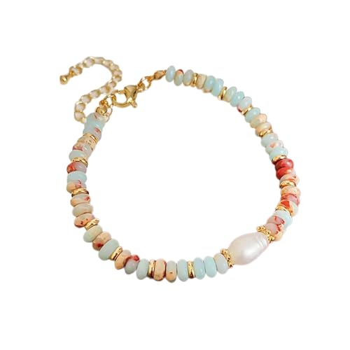 GKYQVE Mode Perlen Anheitige Halskette Mit Handwesen Natursteinperlen Materialien Für Frauen Modeaccessoires Accessoire GKYQVE Mode Perlen Anheitige Halskette Mit Handwesen Natursteinperlen Materialien Für Frauen Modeaccessoires Accessoire von GKYQVE