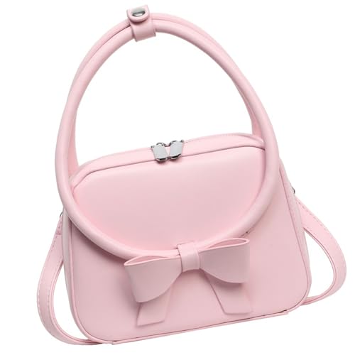 GKYQVE Moderne Damen Crossbody Handtasche Verstellbares Riemen PU Leder Bogenknot Umhängetasche Mit Oberen Für Arbeit Und Lässige Verstellbare Gurthandtasche von GKYQVE