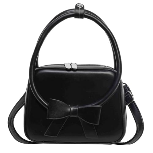 GKYQVE Moderne Damen Crossbody Handtasche Verstellbares Riemen PU Leder Bogenknot Umhängetasche Mit Oberen Für Arbeit Und Lässige Verstellbare Gurthandtasche von GKYQVE