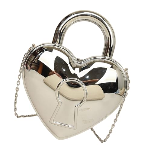 GKYQVE Moderne Herzformhand Handtasche Crossbody Tasche Umhängetaschen Satchel Ketten Gurt Abend Geldbeutel Für Frauen Zartes Verschleiß Trendiger Frauen Accessoire von GKYQVE