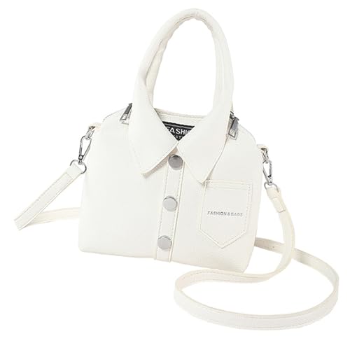 GKYQVE Modische Frauen PU Leder Hemd Form Umhängetasche Casual Crossbody Handtasche Mit Oberen Verstellbarer Gurt Reißverschluss Handtasche von GKYQVE