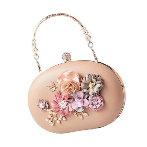 GKYQVE Multi Funktionale Blumenhandtasche Für Damen Stilvolle Schulter Cross Body Tasche Abendhalm Für Abendessen Und Galas Abendparty Geldbeutel von GKYQVE