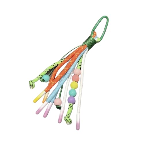 GKYQVE Multifunktional Gewebter Schlüsselbeutel Anhänger Schüler Shoolbag Dekorationszubehör Geschenk Mode Farbenfrohe Schlüsselringschlüsselschmuck von GKYQVE