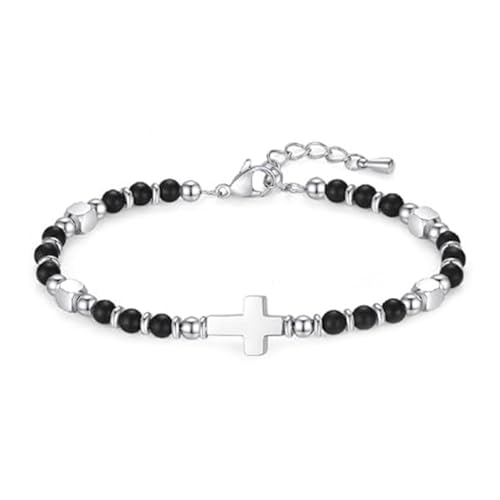 GKYQVE Naturstein Perlenarmband Religiöse Einzigartige Kettenarmbänder Unisex Handgefertigtes Armband von GKYQVE