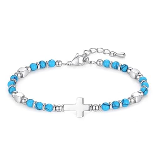 GKYQVE Naturstein Perlenarmband Religiöse Einzigartige Kettenarmbänder Unisex Handgefertigtes Armband von GKYQVE