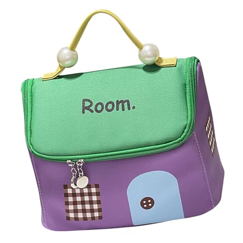 GKYQVE Praktische Hausförmige Make Up Tasche Für Frauen Große Kapazität Toilettenartikel Kosmetische Beutel Mit Griffigem Speicher Stilvoller Make Up Beutel Für Frauen von GKYQVE