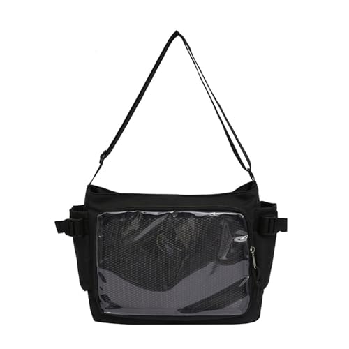 GKYQVE Praktische PVC Tasche Casual Umhängetasche Große Crossbody Geldbörse Für Den Alltag Campus Nutzung Und Anime Konventionen Klar Jk Ita von GKYQVE