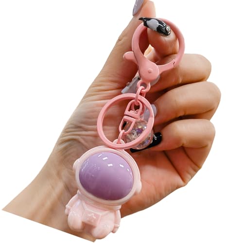 GKYQVE Rainbow Astronaut Keychain Schöne Designs Modezubehör Für Frauen Und Kinder Tragbar Für Rucksäcke Und Autoschlüssel Fashion Keychain von GKYQVE