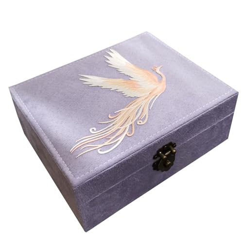 GKYQVE Robuster Schmuckkoffer Geräumiger Multitiers Storage Box Home Dekoration Für Trendige Frauen Halsketten Und Accessoires Schmuck Lagerhülle von GKYQVE