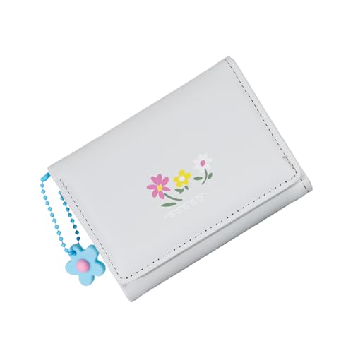 GKYQVE Schöne Münze Geldbörse PU Lederwechsel Triufold Wallet Short Card Blumendruck Für Reisebu Lederwechsel Geldbörse Blumendruck Einfach Mit Kartenhalter von GKYQVE