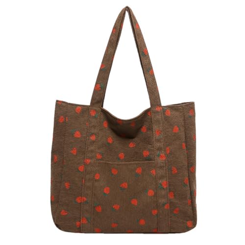 GKYQVE Schüler School Tasche Große Kapazität Schulter Für Frauen Leinwand Achselhöhle Erdbeer Handtasche Große Kapazität Schulter Leinwand Achselhöhle Erdbeer Handtasche Schule von GKYQVE