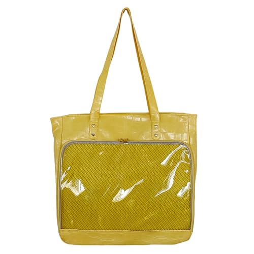 GKYQVE Schul Schüler Umhängetasche Ita Japanische Reißverschlüsse Große Handtasche Mit Klarem Fenster Für Anime Abzeichen Pin Display Wasserdichte Schule von GKYQVE