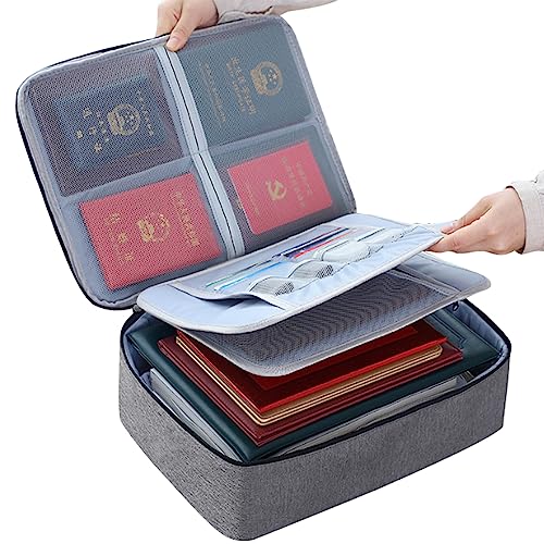 GKYQVE Sicherer Dokumentenorganisator Mit Tragbarem Handlungsbeutel Für Wichtige Dokumente Dateien Passport Dokumentbeutel Mit Reißverschluss von GKYQVE