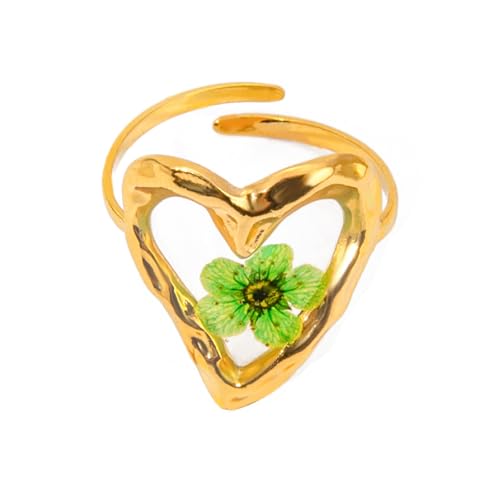 GKYQVE Stilvolle Blumen Offene Ringe Stylische Blumenschmuck Zarter Offener Schmuck Charme Für Frauen Zeitgenössische Blumen Dekorierte Ringe von GKYQVE