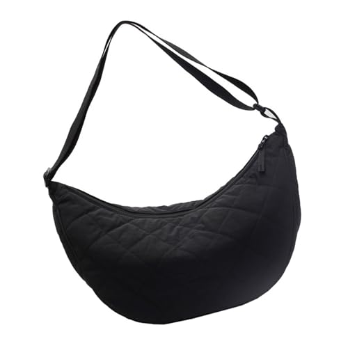 GKYQVE Stilvolle Gestepte Nylon Crossbody Tasche Lässige Knödelbeutel Mit Verstellbarem Riemen Für Komfortable Tägliche Kleidung Verstellbarer Gurt Satchel von GKYQVE