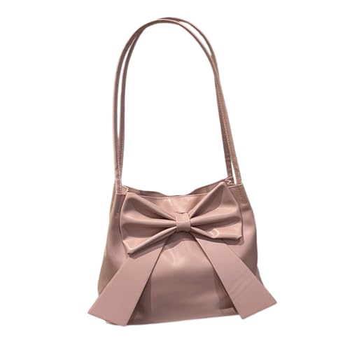 GKYQVE Stilvoller Bogenknoten Dekorierter Umhängetasche Lässige Handtasche Große Kapazität Top Taschen Für Reisen Und Arbeit Casual Handtasche von GKYQVE