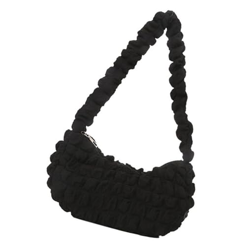 GKYQVE Stilvoller Puffer Gestepptes Umhängetasche Geräumige Reißverschluss Unterarmtasche Elegante Faltenblasenhandtasche Für Die Tägliche Essentials Gesteppte Handtasche Für Frauen von GKYQVE