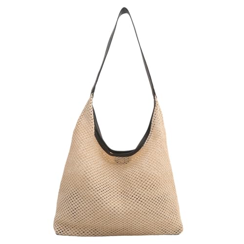 GKYQVE Strandtasche Für Frauen Modische Schulter Große Kapazität Achselhilfe Trend Handtasche Strohhalm Alltag Frauen Strand Strohhalm Unterarm Mode Handtasche Große Kapazität Schulter von GKYQVE