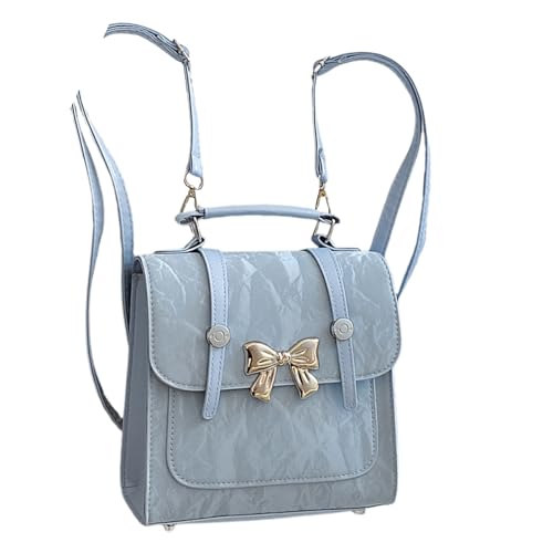 GKYQVE Student School Tasche Mode Rucksack Mit Bögen Einfache Tagespäckchen PU Leder Rucksack Für Mädchen Teens Pu Leder School Tasche Mode Mit Bögen Pack von GKYQVE