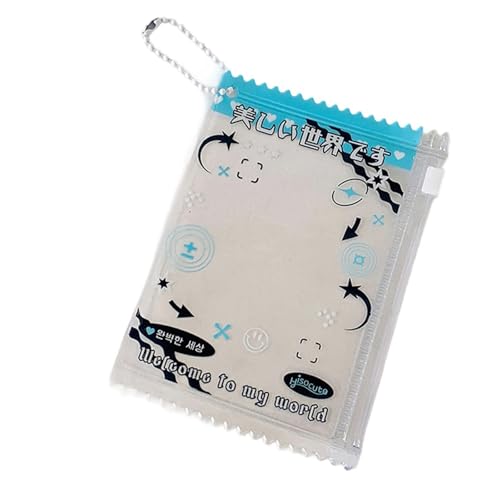 GKYQVE Stylischer PVC Transparenter Zip Karten Beschützer Kompakt 3 Zoll Hülle Für Mädchen Tickets IDS & Daily Storage Transparent PVC Kartenhalter von GKYQVE
