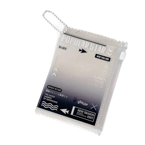 GKYQVE Stylischer PVC Transparenter Zip Karten Beschützer Kompakt 3 Zoll Hülle Für Mädchen Tickets IDS & Daily Storage Transparent PVC Kartenhalter von GKYQVE