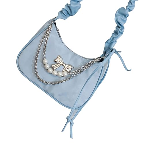 GKYQVE Stylish Damen PU Leder Achselstasche Mit Einzigartigen Perlen Die Die Schultertasche Handtasche Trendy Accessoire Mode PU Ledertasche Detailliert Detailliert von GKYQVE