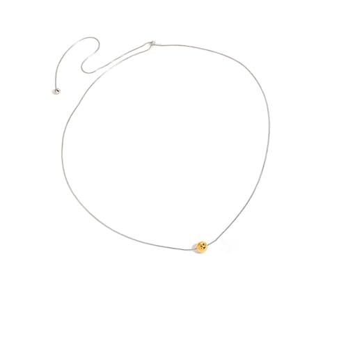 GKYQVE Stylish Unisex Halskette Und Armband Set Mit Verstellbaren Designs Und Gold Silber Round Kugel Anhänger In Edelstahl Moderner Modeschmuck von GKYQVE