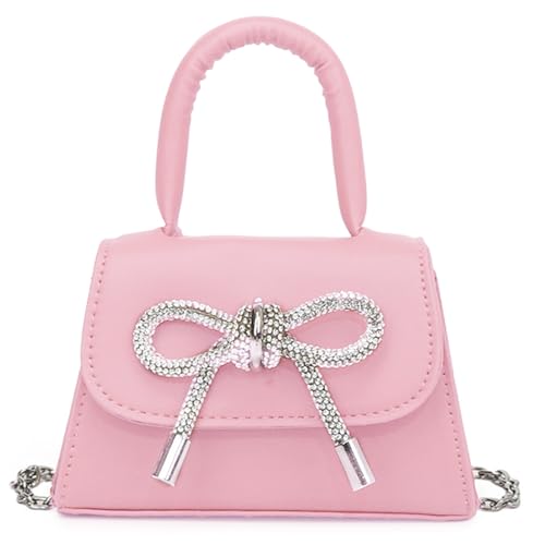 GKYQVE Trendy Bowknot Designs Kleine Handtasche Feste Farbe PU Leder Klappen Umhängetaschen Crossbody Taschen Für Den Täglichen Gebrauch Casual Einkaufstasche von GKYQVE