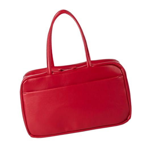 GKYQVE Trendy Damens Top Tasche PU Leder Handheld Taschen Reisen Lässig Satchel Retro Handtaschen Für Tägliche Essential Top Grifftasche von GKYQVE