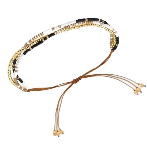 GKYQVE Trendy Handgewebtes Reisperlenarmband Verstellbares Perlen Handchain Für Lässige Oder Formelle Verschleiß Handgewebtes Modezubehör Verstellbares Armband von GKYQVE