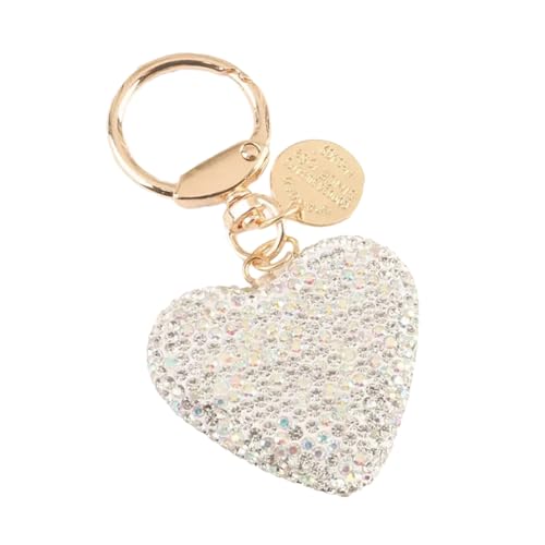 GKYQVE Trendy Love Heart Schlüsselbund Kristalle Bag Ornament Auto Modisch Für Frauen Und Mädchen Täglich Gebrauch Casual Wear Crystals Bag Ornament von GKYQVE