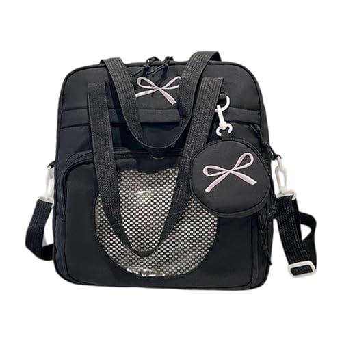 GKYQVE Trendy Transparente Fensterbeutel Leichtes Nylon Design Verstellbares Crossbody Gurt Geräumige Essentielle Handtasche Für Teen Girls Nylon Messengers Tasche von GKYQVE