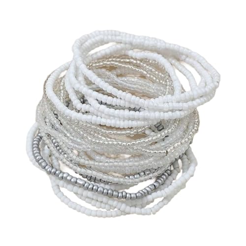 GKYQVE Trendy White Perlen Armband Mode Perle Charme Stylish Strand Handkleidung Schmücken Perlen Set von GKYQVE