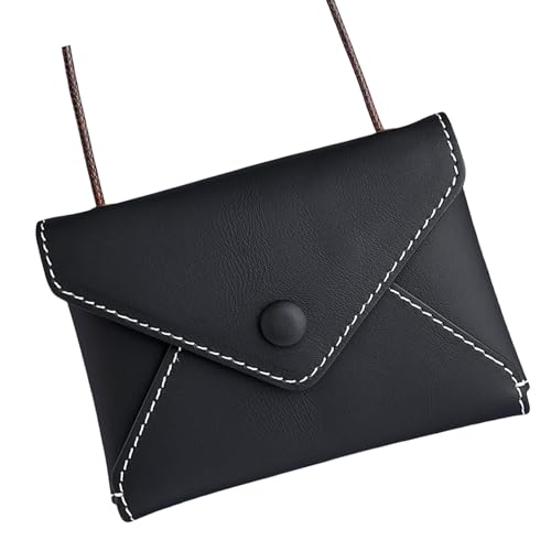 GKYQVE Unisex Münzbeutel Mit Schultergurt Leder Brieftasche Verschleiß Resistenter Stoff Geldbeutel Schlüsselhalter Kompakte Münzbranche von GKYQVE