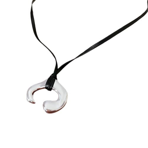 GKYQVE Unregelmäßige Form Pendellie Halskette Mode Sweater Kette Langes Seilharz Textur Für Frauen Jeden Alters Harz Halskette von GKYQVE