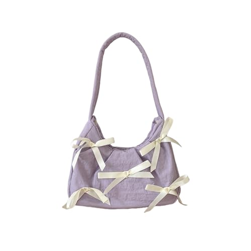 GKYQVE Unterarmtasche Mit Süßem Bogendetail Nylon Umhängetasche Casual Achselbeutel Handtasche Perfekt Für Den Täglichen Gebrauch Frauenhandtasche von GKYQVE