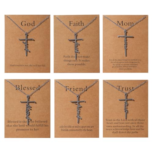 GKYQVE Verstellbare Kettenkreuze Angehender Halskette Accessoire Für Männer Und Frauen Edelstahl Vielseitiger Mode Accessoire Religiösschmuck von GKYQVE