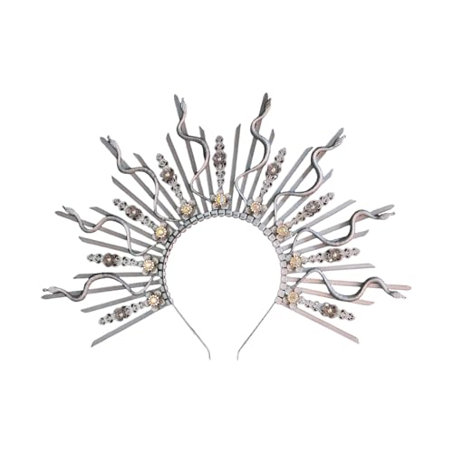 GKYQVE Verstellbare Schlangenkopfkronen Kronen Accessoire Für Frauen Die Sich Perfekt Für Einen Hauch Von Mythischem Charme Alle Styles Outfits Einzigartige Kopfbedeckungen Verleihen von GKYQVE