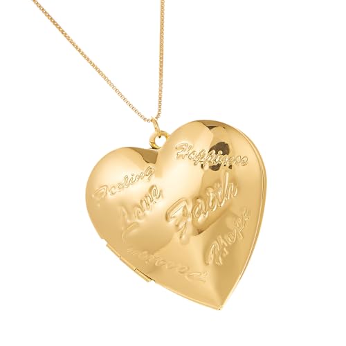 GKYQVE Vintage Heart Locket Halskette Mit Graviertem Blumenmuster Verstellbarer Kettenfoto Anhänger Schmuckzubehör Für Frauen Personalisieren Accessoire GKYQVE Vintage Heart Locket Halskette Mit Graviertem Blumenmuster Verstellbarer Kettenfoto Anhänger Schmuckzubehör Für Frauen Personalisieren Accessoire von GKYQVE