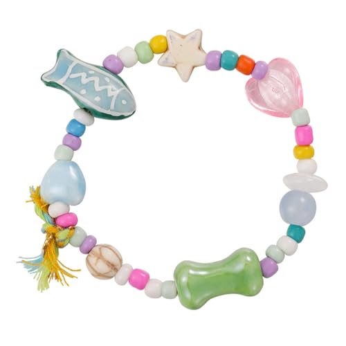 GKYQVE Vintage Perlen Keramikarmbandschmuck Accessoire Für Frauen Mit Hübschen Kaninchen Cartoon Und Karotten Designs Quasten Charm Armband von GKYQVE