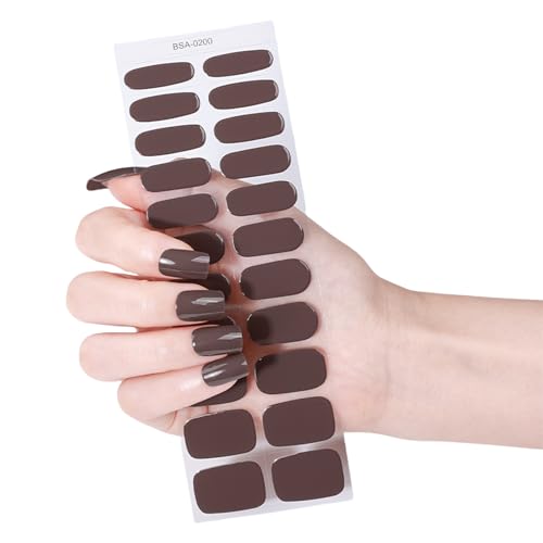 Gelnägelstreifen Set 22pcs Nails Aufkleber Ohne UV Licht Benötigt Einfache Anwendung Für Heimreise Und Party Hochzeit Farbenfrohe Nagelaufkleber von GKYQVE